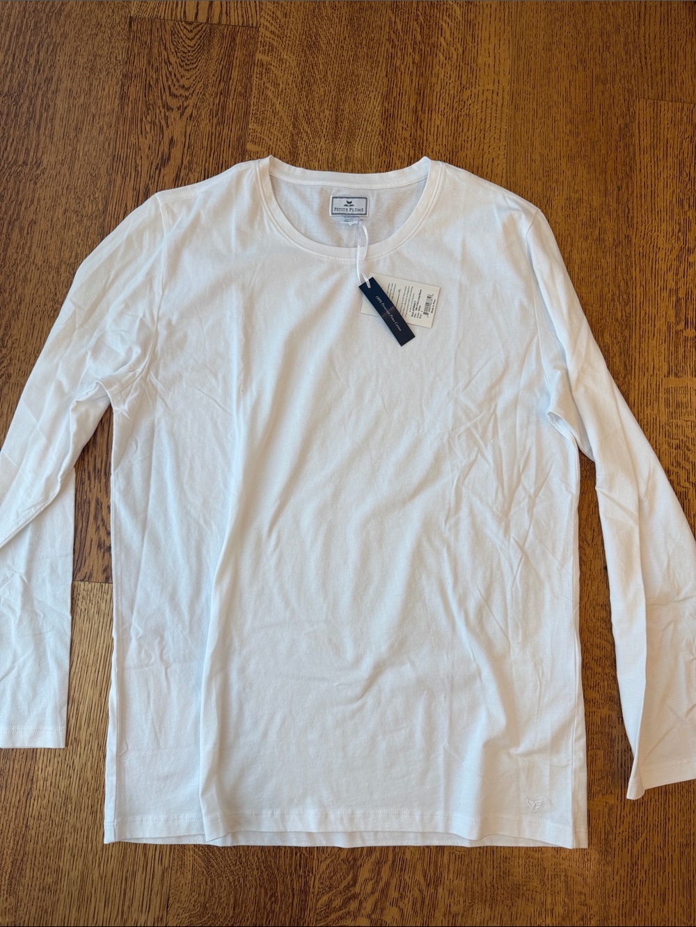 Nautica Men’s Long Sleeve Crew Neck Tee - White